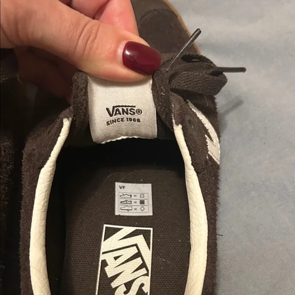 Vans Chocolate Brown Sneakers with Cream Accents - Picture 2 of 6